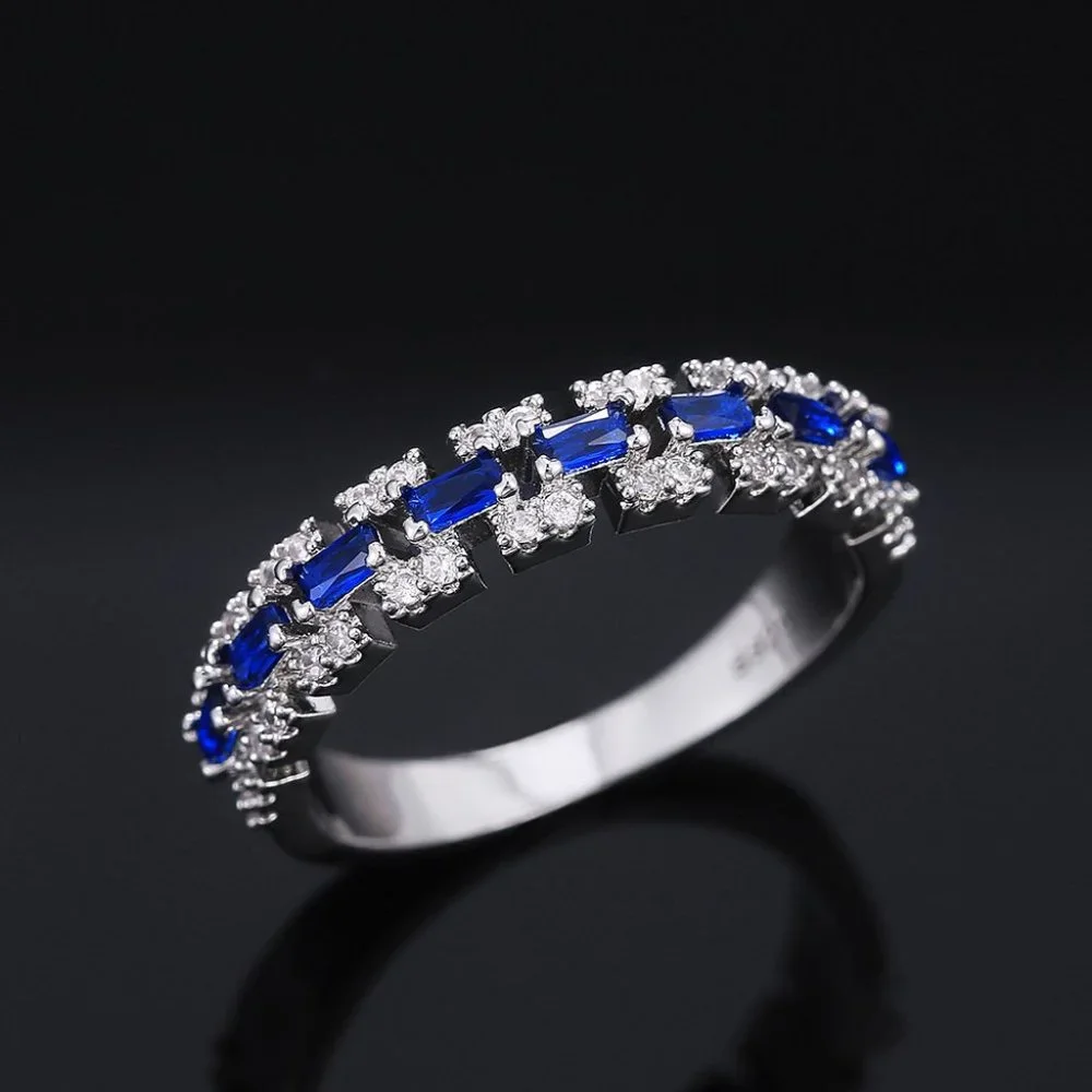 ✨ Dainty Gems Full Around Zircon Trendy Eternity Fashion Rings for Women, PD460